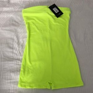 Neon green romper